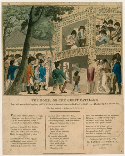 Musikalsk partitur; The Romp; eller, The Great Catalani av English School
