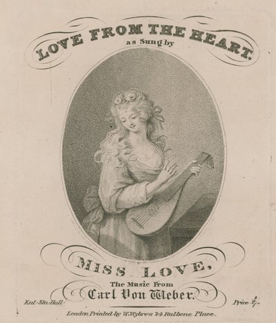 Musikalsk partitur for Love from the Heart som sunget av Miss Love av English School