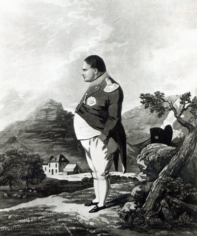 Napoleon på øya St. Helena, 1820 av English School