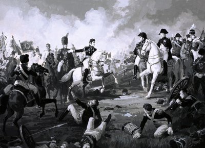 Napoleon triumphiert in der Schlacht von Austerlitz von English School