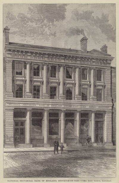National Provincial Bank of England, Stockton-on-Tees (gravering) av English School