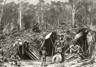Native Aboriginie Encampment, ca. 1880, fra 