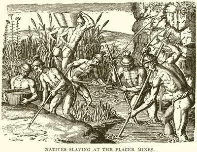 Innfødte som slaver ved Placer-gruvene av English School