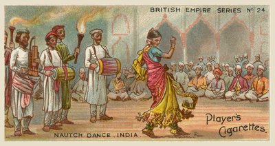 Nautch Dance, India (chromolitho) av English School