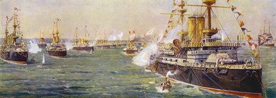 Sjøforsvar ved Spithead for Diamond Jubilee of Queen Victoria av English School