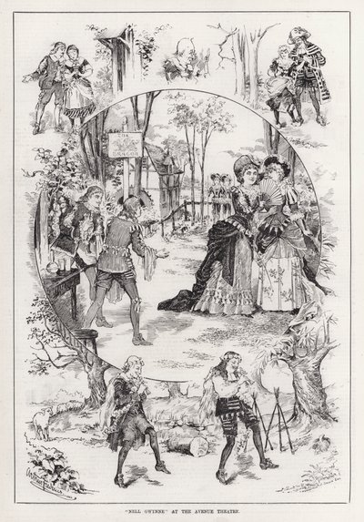 "Nell Gwynne" på Avenue Theatre (gravering) av English School