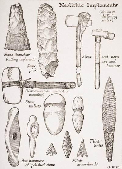 Neolithic Implements, illustrasjon fra 