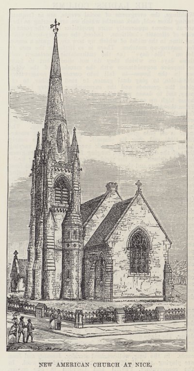 New American Church i Nice (gravering) av English School