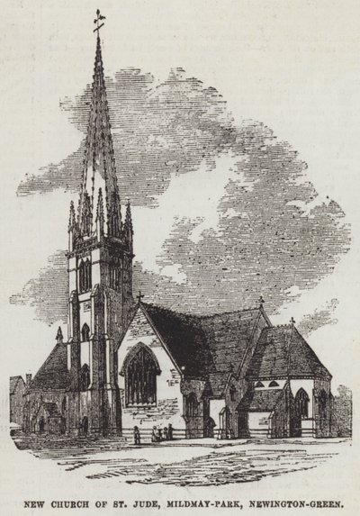 New Church of St Jude, Mildmay-Park, Newington-Green (gravering) av English School