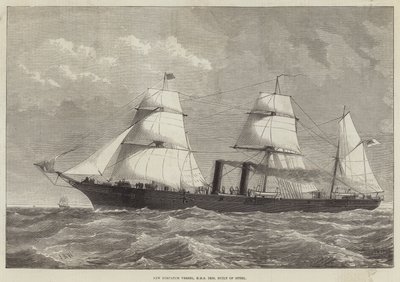 Nytt forsendelsesfartøy, HMS Iris, bygget av stål av English School