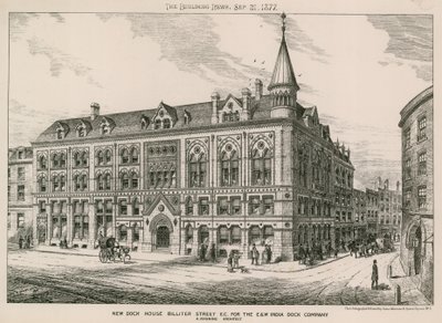 New Dock House Billiter Street, London EC, for East and West India Dock Company av English School