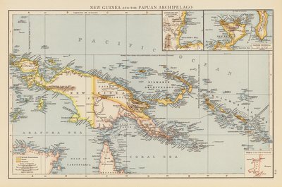 Ny-Guinea og Papua-øygruppen (fargelitografi) av English School