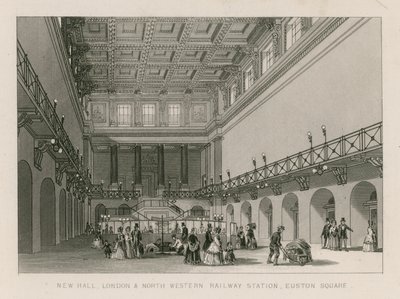 New Hall, London og North Western Railway Station, Euston Square, London av English School