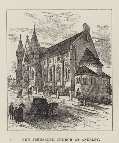 New Jerusalem Church at Anerley (gravering) av English School