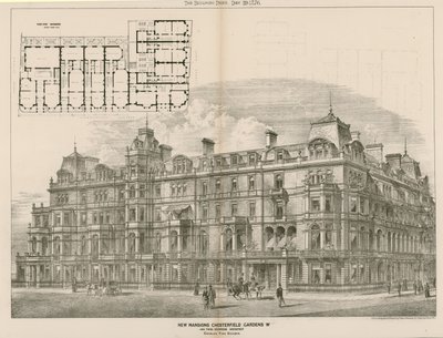 New Mansions, Chesterfield Gardens, London W, John Thomas Wimperis, arkitekt av English School