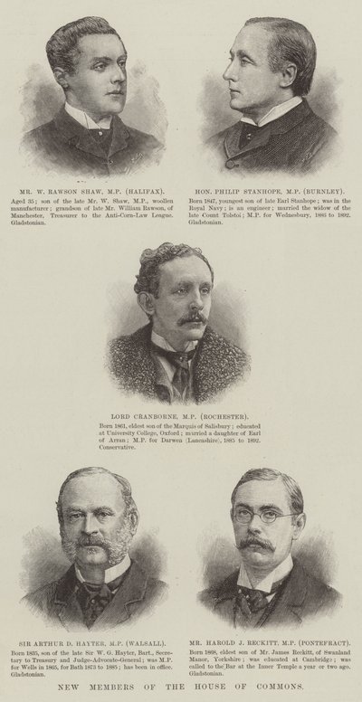 Nye medlemmer av Underhuset (gravering) av English School