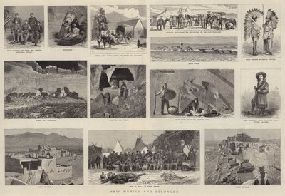 New Mexico og Colorado (gravering) av English School