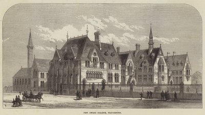 New Owens College, Manchester (gravering) av English School