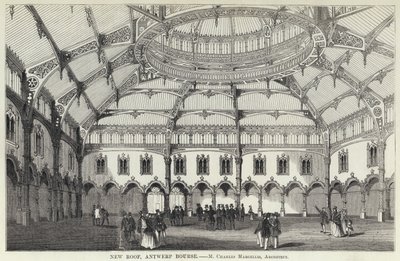 Nytt tak, Antwerpen Bourse (gravering) av English School
