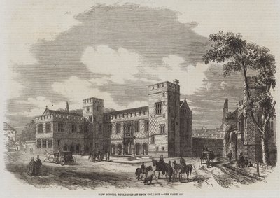 Nye skolebygninger ved Eton College (gravering) av English School