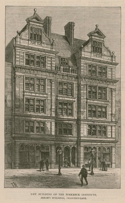 Ny bygning av Birkbeck Institute, Breams Buildings, Chancery Lane, London av English School