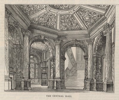 Ny bygning av Constitutional Club i Northumberland Avenue: The Central Hall av English School