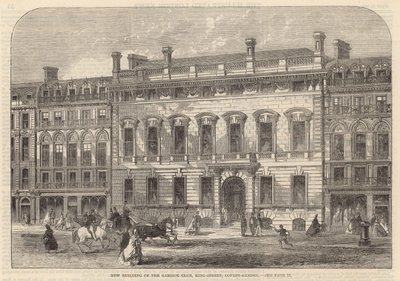 Ny bygning av Garrick Club, King Street, Covent Garden av English School