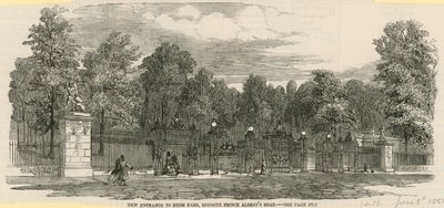 Ny inngang til Hyde Park, overfor Prince Alberts Road av English School