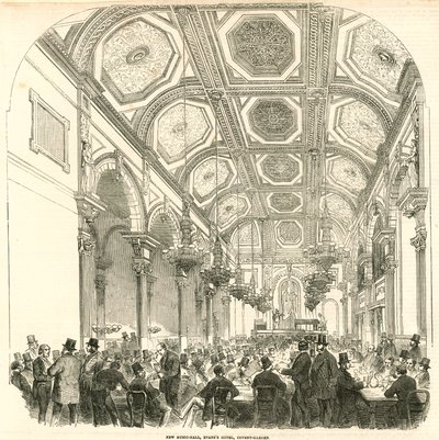 Ny musikkhall, Evans Hotel, Covent Garden, London av English School