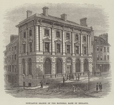 Newcastle Branch of National Bank of England (gravering) av English School