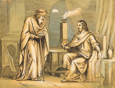 Nikodemus (farget gravering) av English School