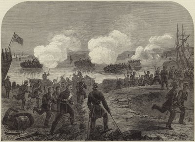 Nattangrep fra Kent Artillery Volunteers i Ore Creek av English School