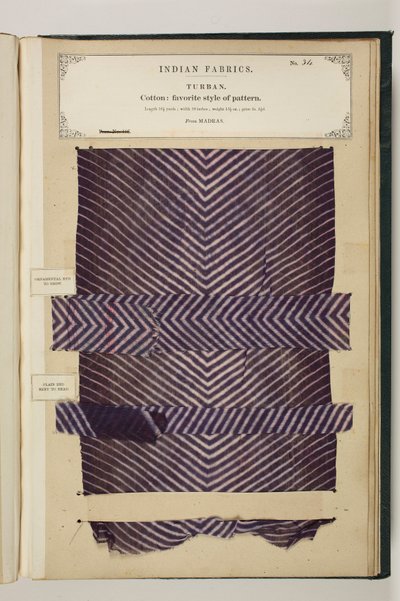 Nr. 34: Turban, Indian Fabrics, satt sammen av John Forbes Watson av English School