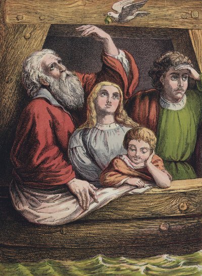 Noahs ark (fargelitografi) av English School