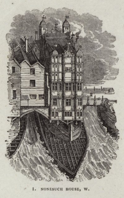 Nonesuch House på Old London Bridge av English School