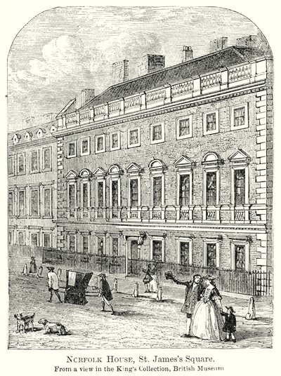 Norfolk House, St. James#39;s Square (gravering) av English School