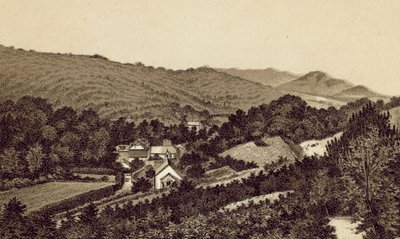 Nord-Devon: Lee Church og Valley (lito) av English School