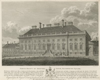 Nord foran Bedford House, Bloomsbury Square, London av English School