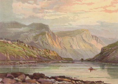 Nord for Wales, Llyn Ogwen (farge litho) av English School
