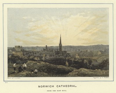Norwich Cathedral, fra East Hill av English School