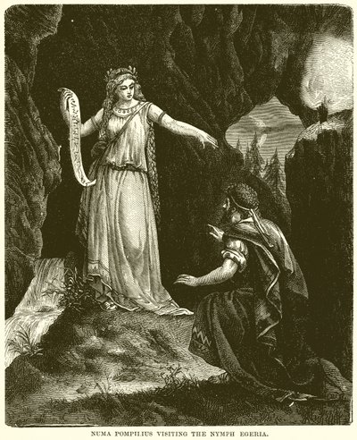 Numa Pompilius besøker nymfen Egeria av English School