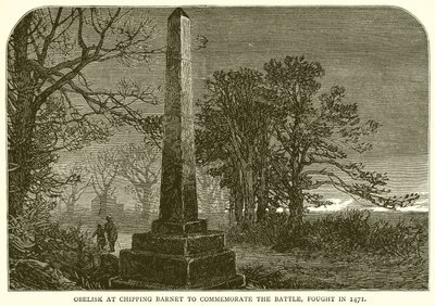 Obelisk ved Chipping Barnet for å minnes slaget, utkjempet i 1471 av English School