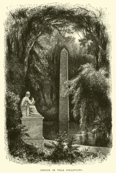 Obelisk i Villa Pallavicini av English School