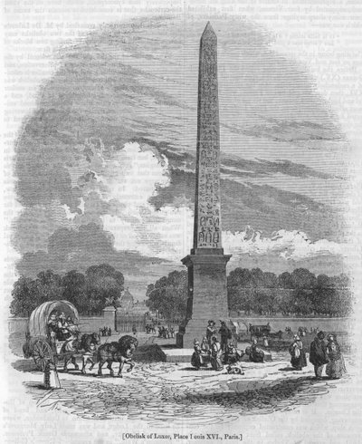 Obelisk von Luxor, Place Louis XVI, Paris von English School