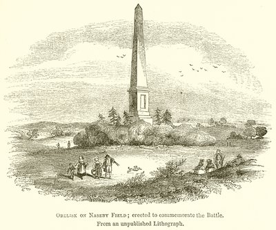 Obelisk på Naseby felt; Oppført for å minnes slaget av English School