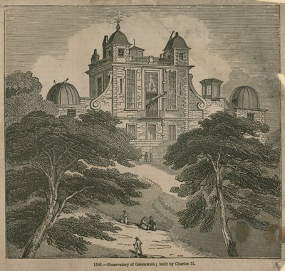 Observatoriet i Greenwich, London, bygget av Charles II av English School
