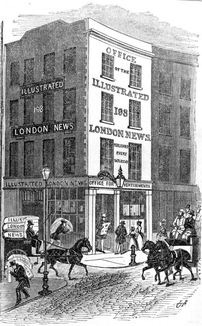 Office of the Illustrated London News, 1842 av English School