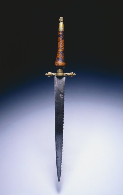 Offiserspluggbajonett, ca. 1690 (stål, messing og tre) av English School