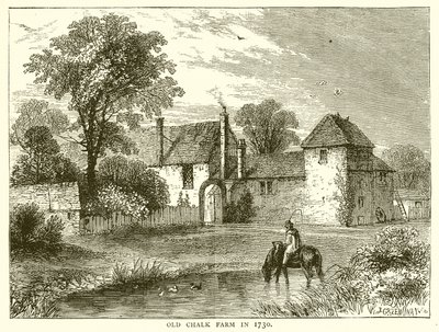 Gammel krittgård i 1730 av English School