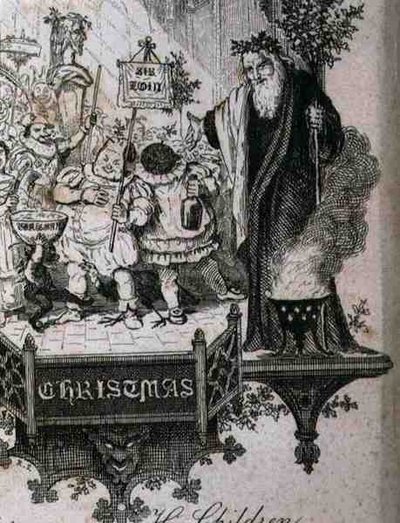 Gammel jul og hans barn (gravering) av English School